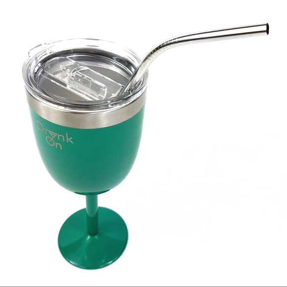 10oz Stainless Steel Wine Tumbler w/ a FREE Straw - Picture 2 of 7